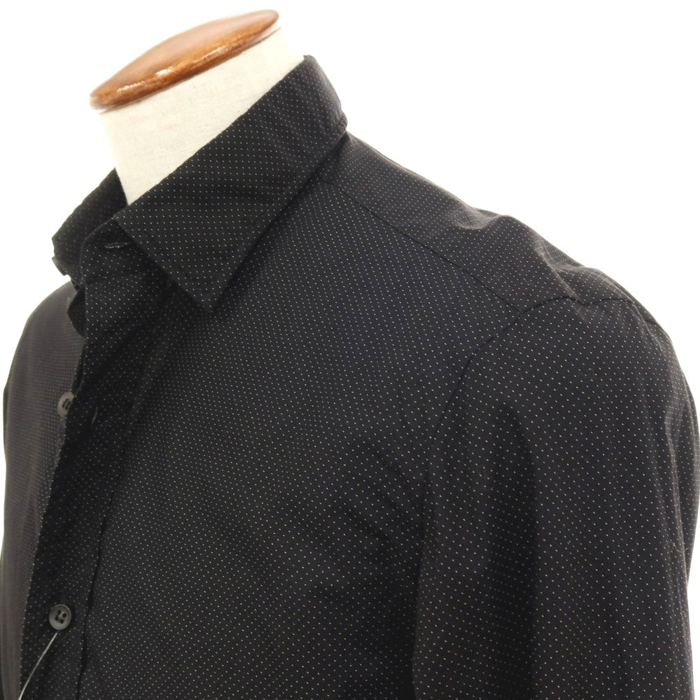 【中古】サルヴァトーレピッコロ Salvatore Piccolo コットン ピンドット カジュアルシャツ ブラック【サイズ39】【 状態ランクB 】【 メンズ 】