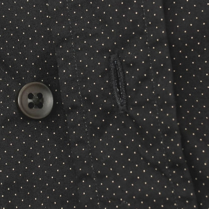 【中古】サルヴァトーレピッコロ Salvatore Piccolo コットン ピンドット カジュアルシャツ ブラック【サイズ39】【 状態ランクB 】【 メンズ 】