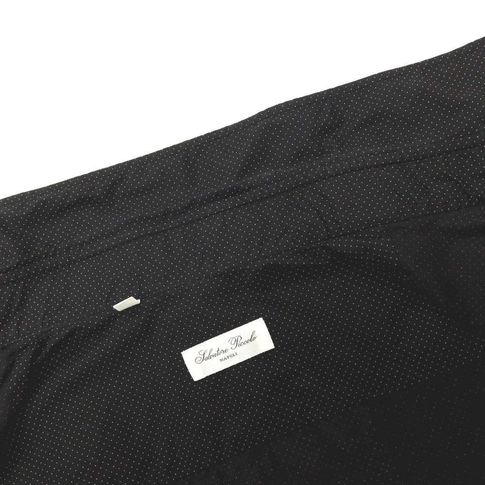 【中古】サルヴァトーレピッコロ Salvatore Piccolo コットン ピンドット カジュアルシャツ ブラック【サイズ39】【 状態ランクB 】【 メンズ 】