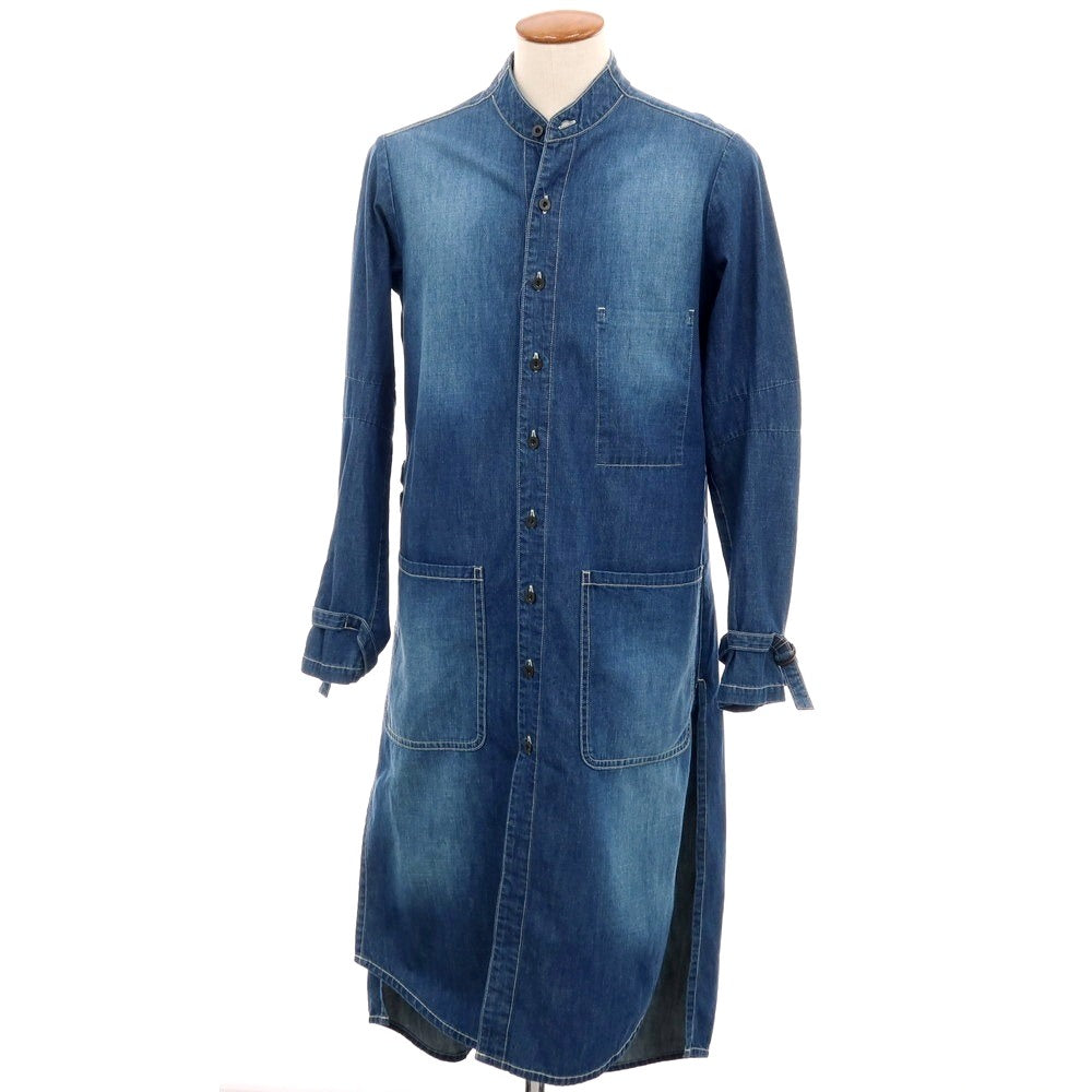 【中古】ヌードマサヒコマルヤマ nude:masahiko maruyama コットン デニム シャツロングコート ブルー【サイズ1】【 状態ランクB 】【 メンズ 】