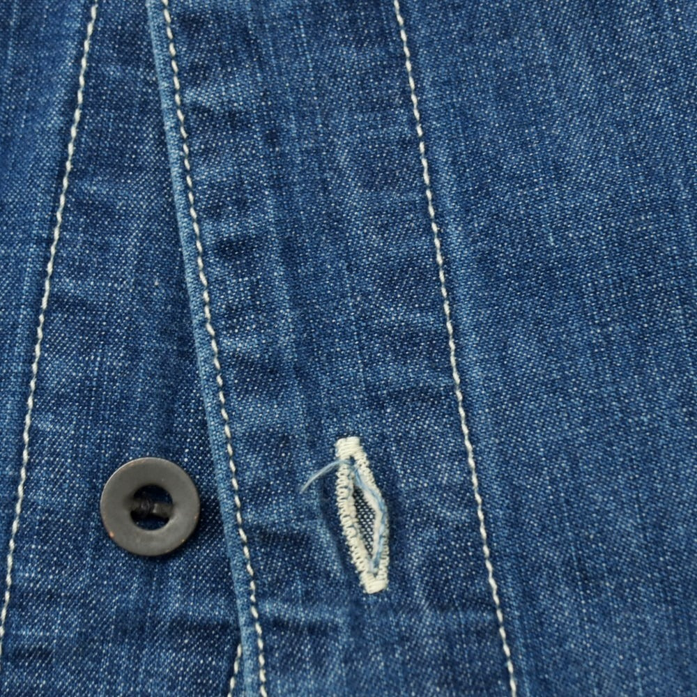 【中古】ヌードマサヒコマルヤマ nude:masahiko maruyama コットン デニム シャツロングコート ブルー【サイズ1】【 状態ランクB 】【 メンズ 】