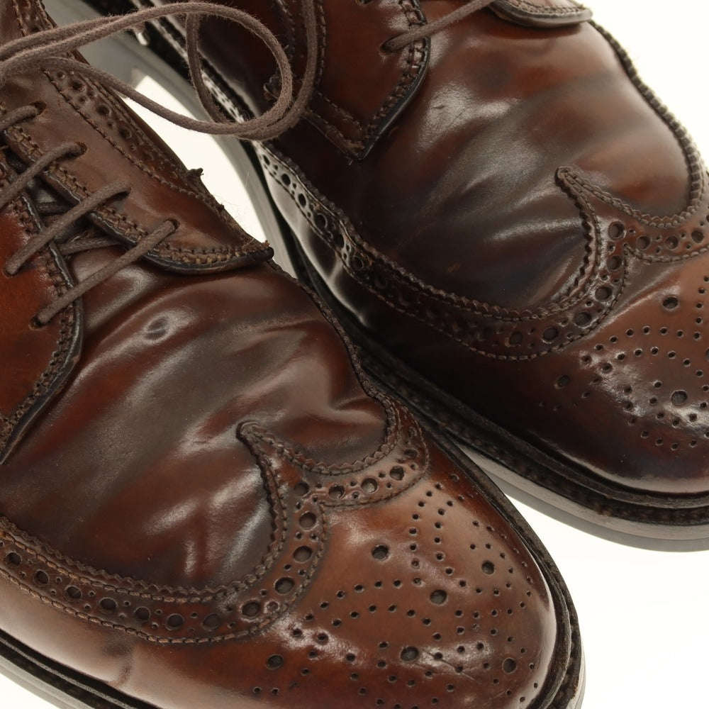 【中古】オールデン ALDEN 975 コードバン ロングウイングチップ ドレスシューズ ブラウン【サイズ7】【 状態ランクC 】【 メンズ 】
