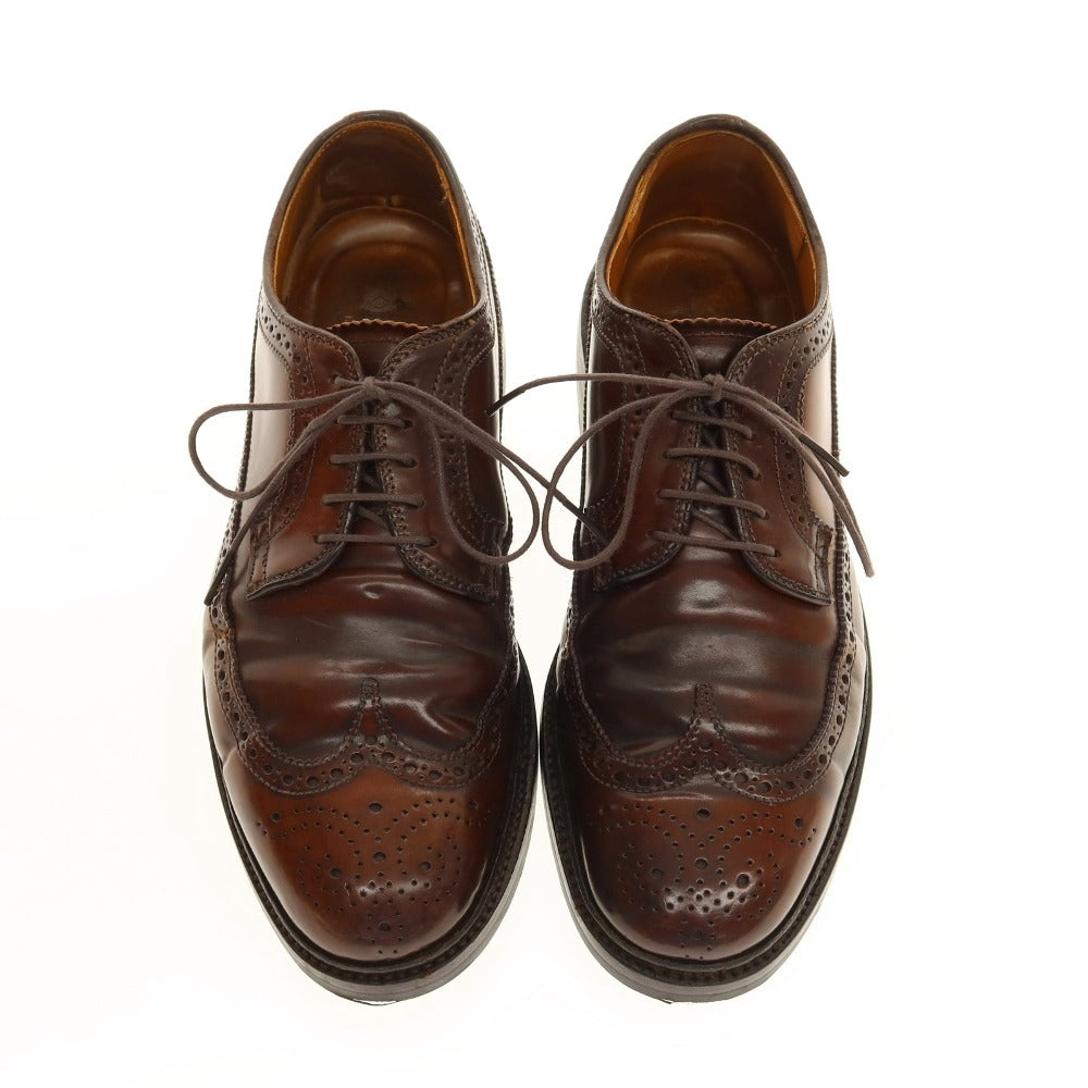 【中古】オールデン ALDEN 975 コードバン ロングウイングチップ ドレスシューズ ブラウン【サイズ7】【 状態ランクC 】【 メンズ 】