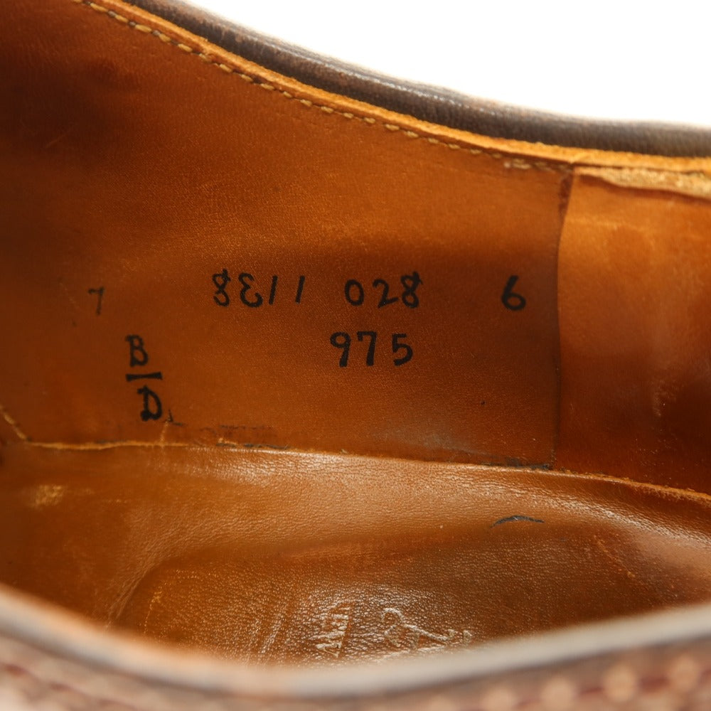 【中古】オールデン ALDEN 975 コードバン ロングウイングチップ ドレスシューズ ブラウン【サイズ7】【 状態ランクC 】【 メンズ 】