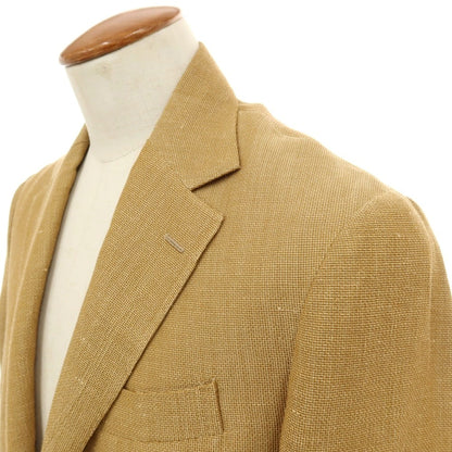 【中古】デペトリロ DE PETRILLO ウールリネン 3B テーラードジャケット イエローベージュ【サイズ48】【 状態ランクA 】【 メンズ 】