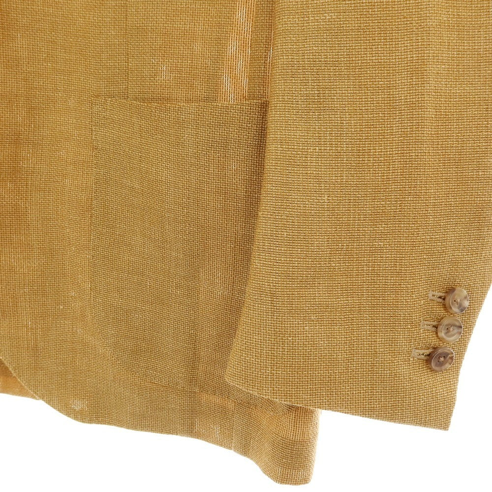 【中古】デペトリロ DE PETRILLO ウールリネン 3B テーラードジャケット イエローベージュ【サイズ48】【 状態ランクA 】【 メンズ 】