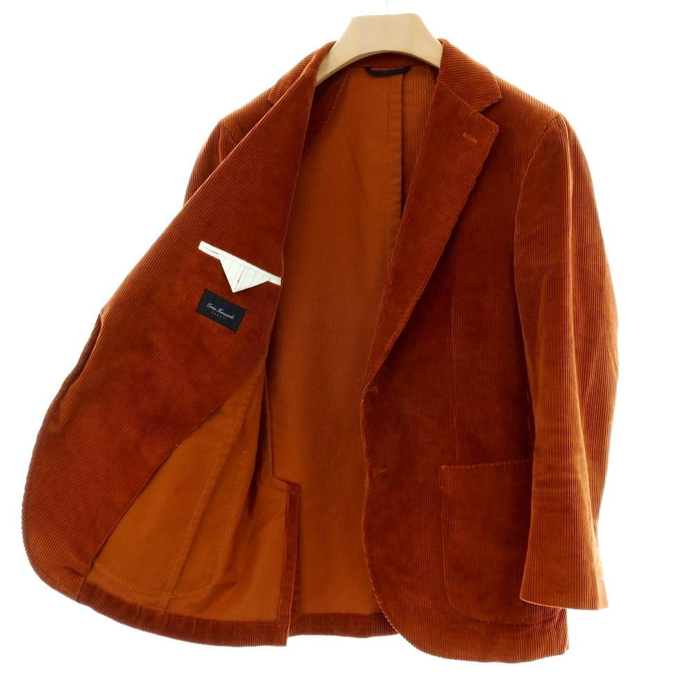 【中古】エリコフォルミコラ ERRICO FORMICOLA ストレッチコーデュロイ カジュアルジャケット オレンジブラウン【サイズ48】【 状態ランクB 】【 メンズ 】