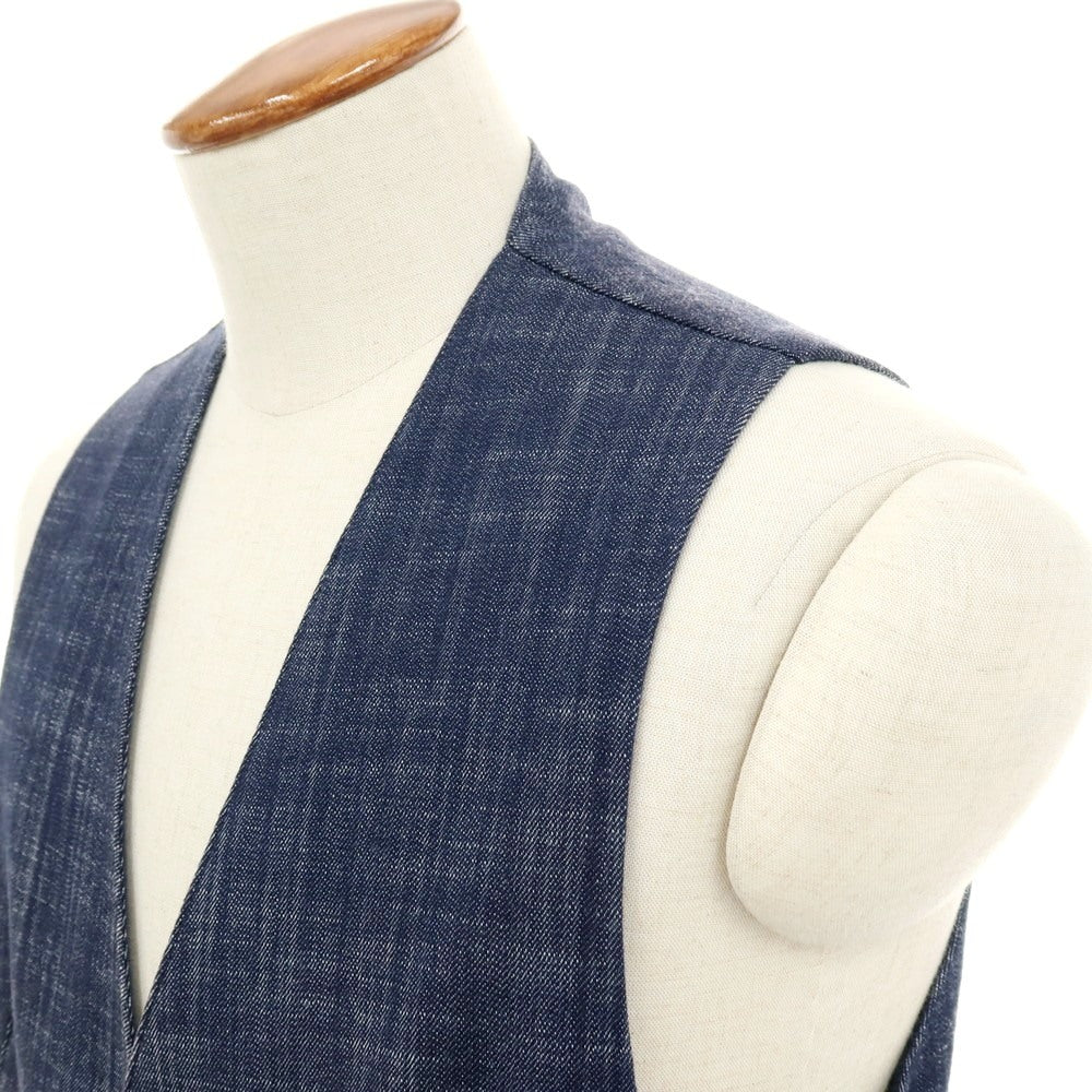 【中古】タリアトーレ TAGLIATORE TOMORROWLAND別注 コットンポリエステルポリウレタン カジュアル系ジレ ベスト ネイビー【 サイズ48 】【 状態ランクB 】【 メンズ 】