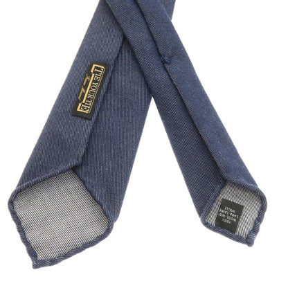 【中古】タイユアタイ TIE YOUR TIE セッテピエゲ ウール 無地ネクタイ ネイビー【 状態ランクB 】【 メンズ 】
