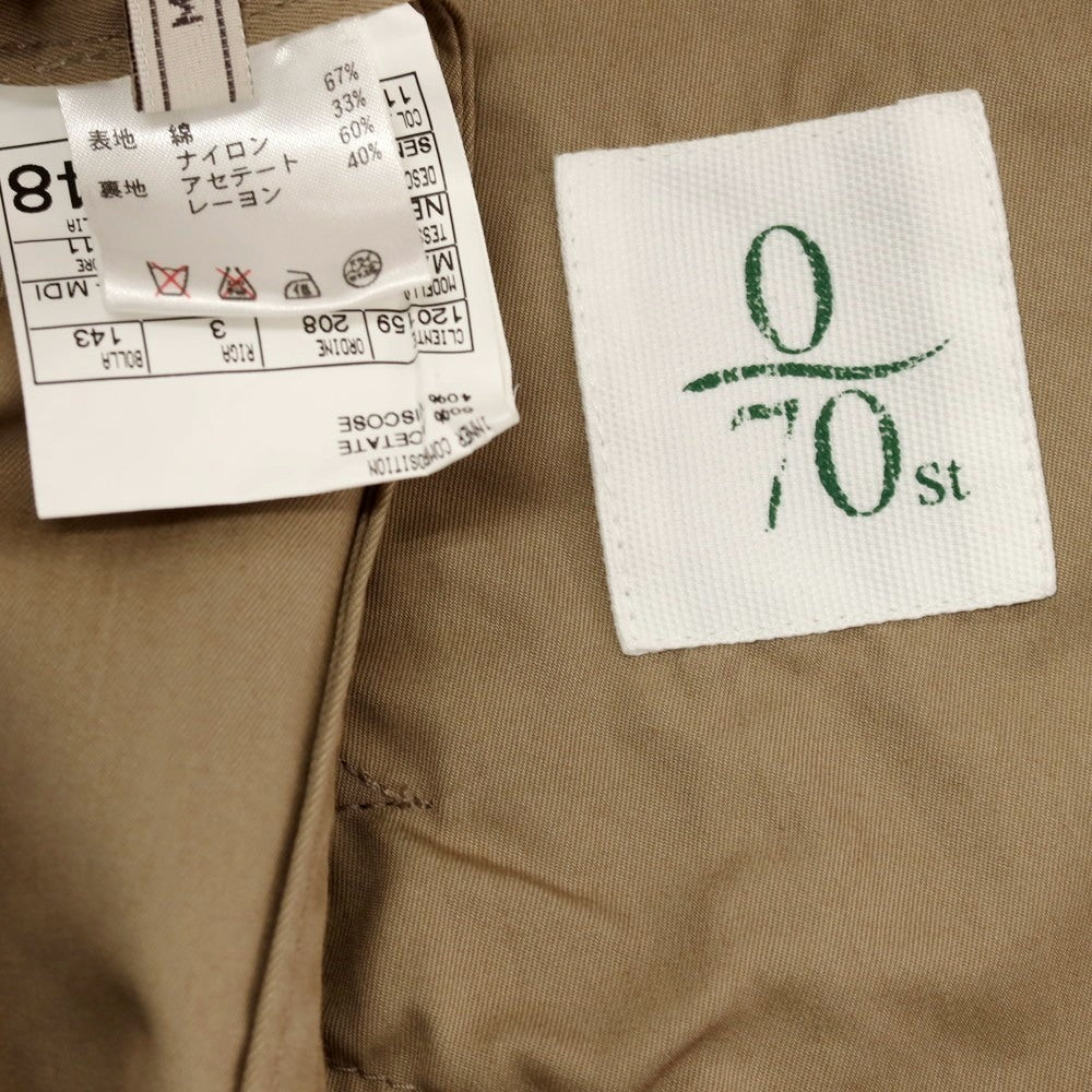 【中古】ゼロセッタンタ 0/70st MARTIN PC コットンナイロン ステンカラーコート ベージュ【サイズ48】【 状態ランクC 】【 メンズ 】