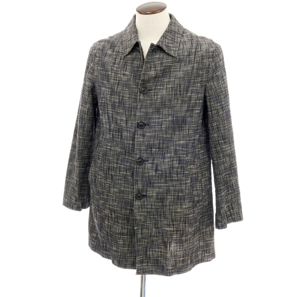 【中古】ティージャケット T-JACKET コットンナイロンポリウレタン ステンカラーコート ネイビー【サイズL】【 状態ランクC 】【 メンズ 】[CPD]