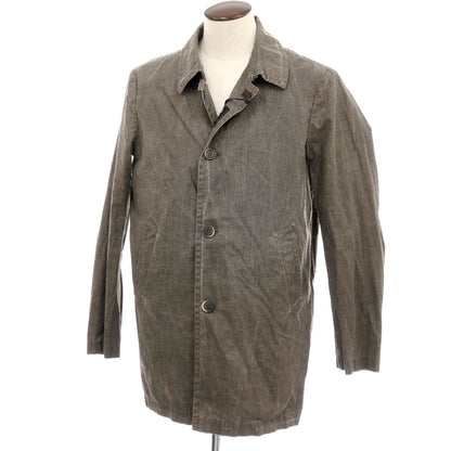 【中古】フェイ FAY リネン ステンカラーコート グレー【サイズL】【 状態ランクB 】【 メンズ 】