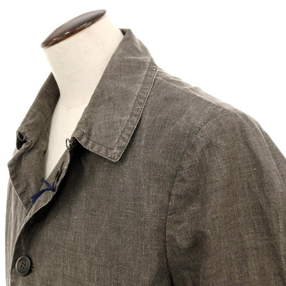 【中古】フェイ FAY リネン ステンカラーコート グレー【サイズL】【 状態ランクB 】【 メンズ 】