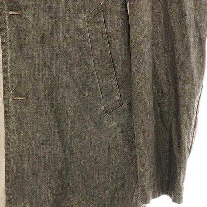 【中古】フェイ FAY リネン ステンカラーコート グレー【サイズL】【 状態ランクB 】【 メンズ 】