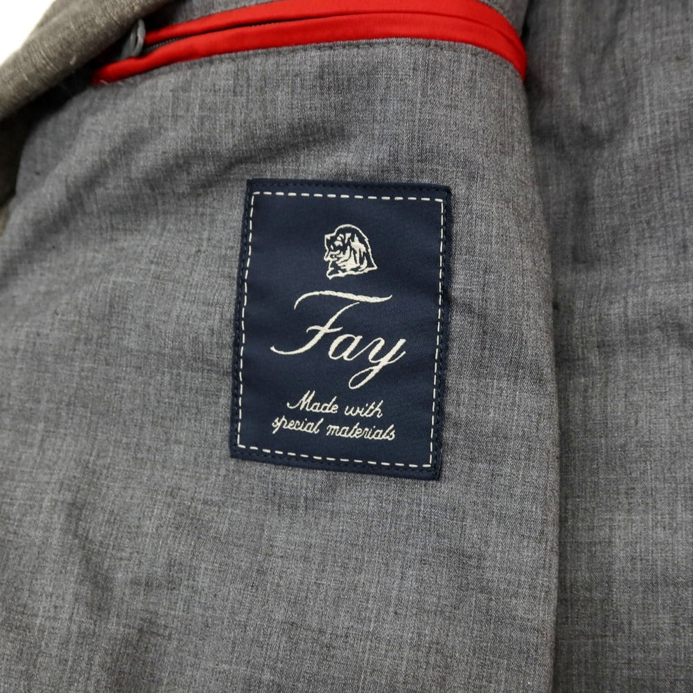 【中古】フェイ FAY リネン ステンカラーコート グレー【サイズL】【 状態ランクB 】【 メンズ 】