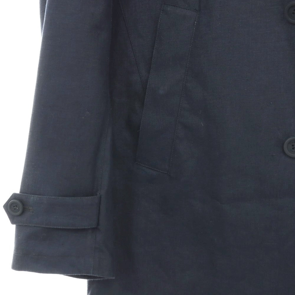 【中古】ヘルノ Herno Laminar GALWAY リネン ステンカラーコート ネイビー【サイズ48】【 状態ランクB 】【 メンズ 】