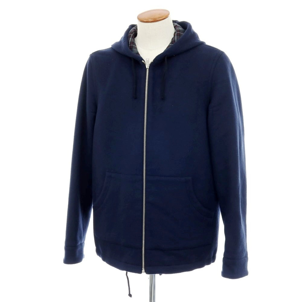 【中古】マルニ MARNI ウール フーデッドブルゾン ネイビー【サイズ48】【 状態ランクB 】【 メンズ 】