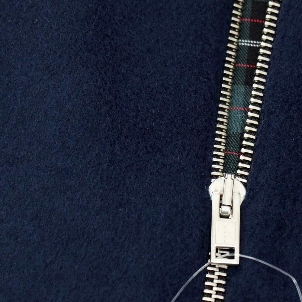 【中古】マルニ MARNI ウール フーデッドブルゾン ネイビー【サイズ48】【 状態ランクB 】【 メンズ 】