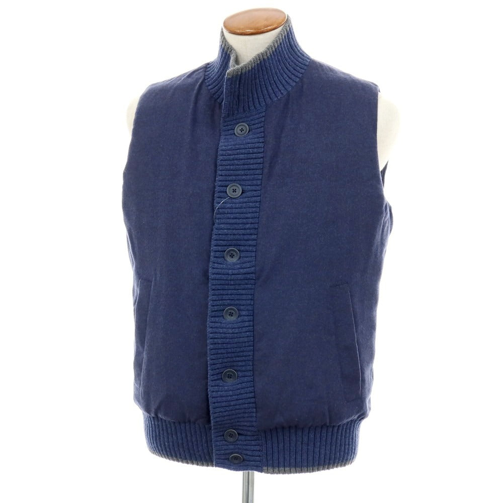 【中古】【未使用】ヘルノ Herno Resort シルクカシミヤ ダウンベスト ネイビー【 サイズ48 】【 状態ランクS 】【 メンズ 】