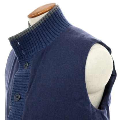 【中古】【未使用】ヘルノ Herno Resort シルクカシミヤ ダウンベスト ネイビー【サイズ48】【 状態ランクS 】【 メンズ 】