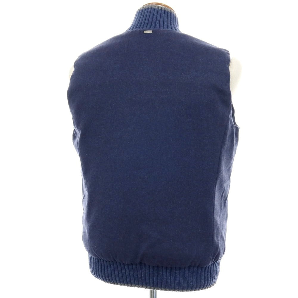 【中古】【未使用】ヘルノ Herno Resort シルクカシミヤ ダウンベスト ネイビー【 サイズ48 】【 状態ランクS 】【 メンズ 】