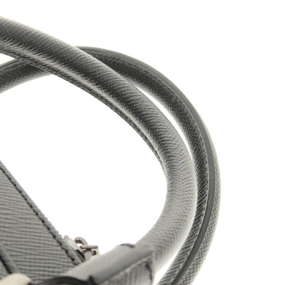 【中古】セラピアン Serapian 型押しレザー ブリーフケース ブラック【 状態ランクA 】【 メンズ 】