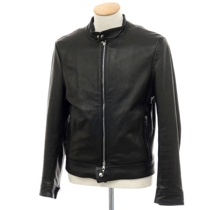 【中古】エンメティ EMMETI ラムレザー ライダースジャケット ブラック【サイズ46】【 状態ランクC 】【 メンズ 】