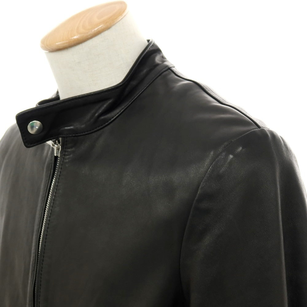 【中古】エンメティ EMMETI ラムレザー ライダースジャケット ブラック【サイズ46】【 状態ランクC 】【 メンズ 】