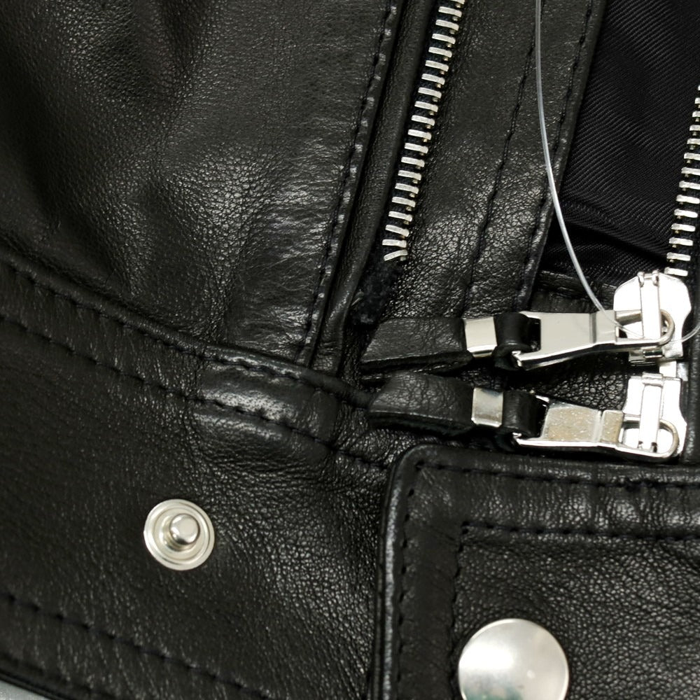 【中古】エンメティ EMMETI ラムレザー ライダースジャケット ブラック【サイズ46】【 状態ランクC 】【 メンズ 】