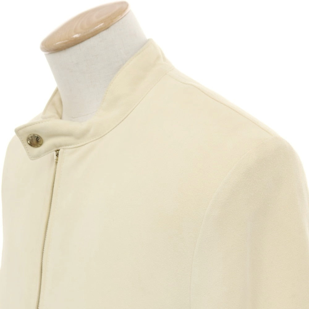 【中古】エンメティ EMMETI ゴートスキンスエード ライダースジャケット イエローベージュ【サイズ46】【 状態ランクD 】【 メンズ 】