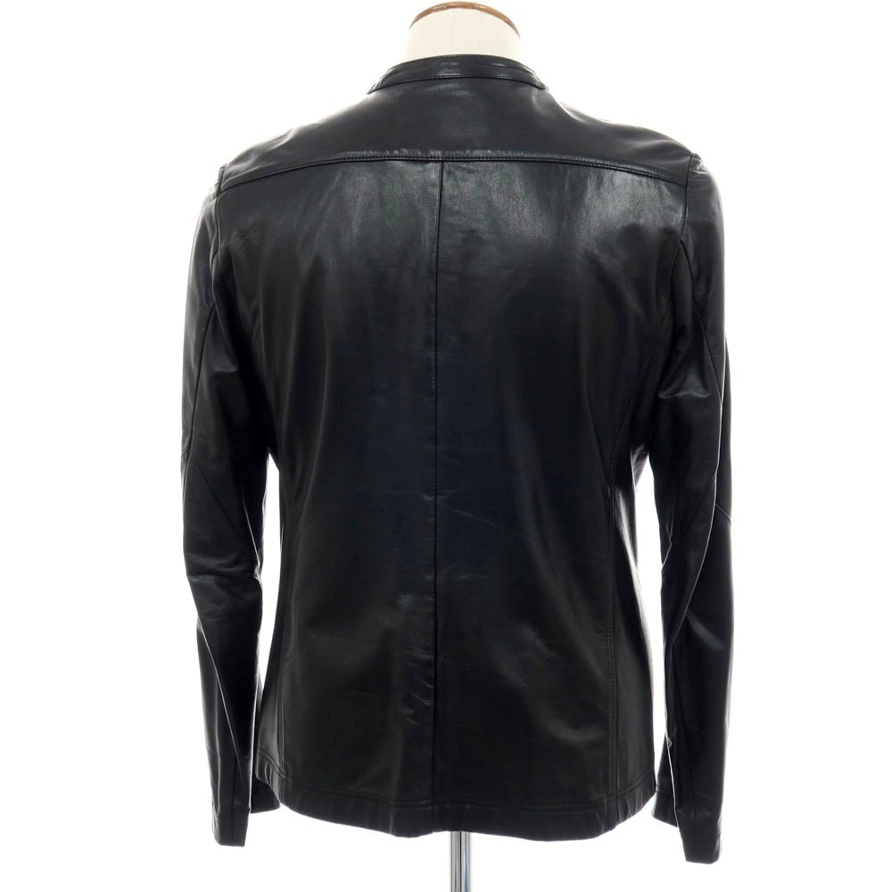 【中古】カスタムカルチャー CUSTOM CULTURE シープスキン ライダースジャケット ブラック【 サイズ3 】【 状態ランクB 】【 メンズ 】