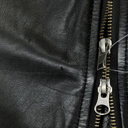 【中古】カスタムカルチャー CUSTOM CULTURE シープスキン ライダースジャケット ブラック【サイズ3】【 状態ランクB 】【 メンズ 】