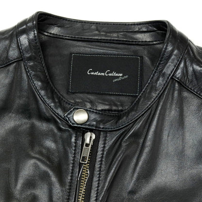 【中古】カスタムカルチャー CUSTOM CULTURE シープスキン ライダースジャケット ブラック【サイズ3】【 状態ランクB 】【 メンズ 】