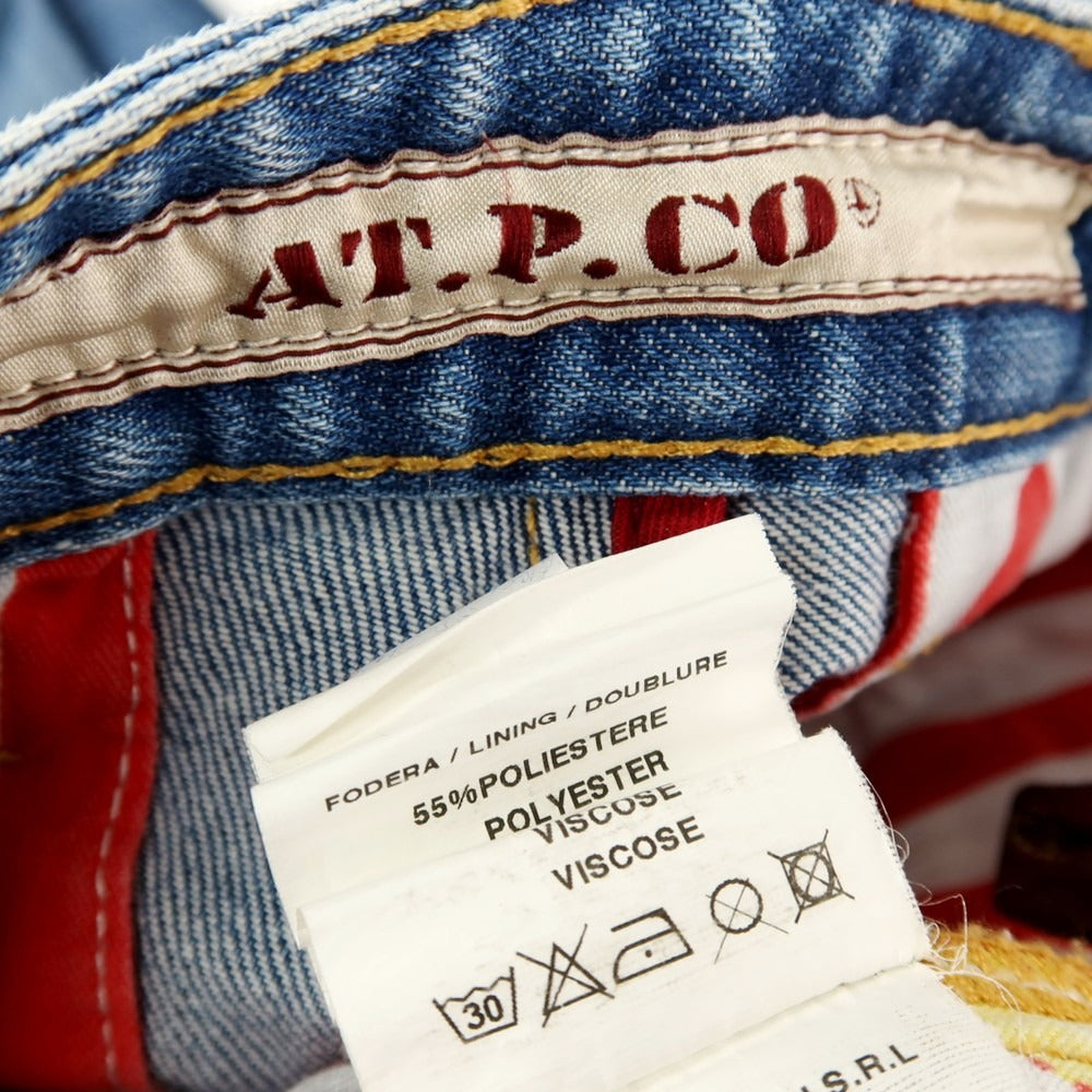 【中古】アティピコ AT.P.CO ストレッチ デニムスラックスパンツ ブルー【サイズ32】【 状態ランクC 】【 メンズ 】