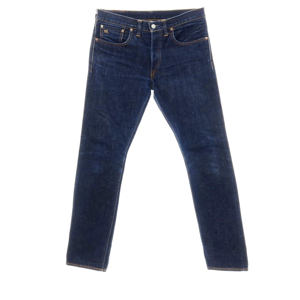 【中古】ダブルアールエル RRL DOUBLE RL セルビッチ デニムパンツ ネイビー【サイズ32】【 状態ランクB 】【 メンズ 】
