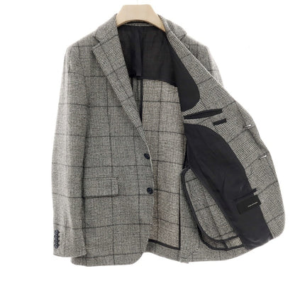 【中古】タリアトーレ TAGLIATORE ウール チェック 2つボタンスーツ グレー【サイズ46】【 状態ランクC 】【 メンズ 】