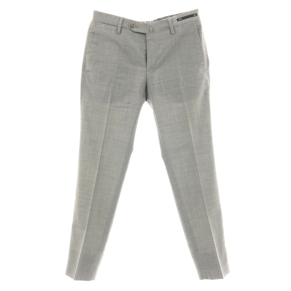 【中古】ピーティーゼロウーノ PT01 TRAVELLER ストレッチ ポリエステルウール ドレススラックスパンツ ライトグレー【サイズ44】【 状態ランクB 】【 メンズ 】