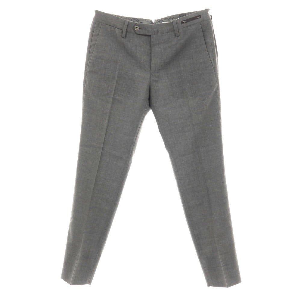 【中古】ピーティーゼロウーノ PT01 TRAVELLER ストレッチ ポリエステルウール ドレススラックスパンツ グレー【サイズ44】【 状態ランクB 】【 メンズ 】