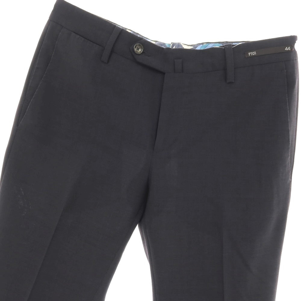 【中古】ピーティーゼロウーノ PT01 San Blas ストレッチ ポリエステルウール ドレススラックスパンツ ダークネイビー【サイズ44】【 状態ランクB 】【 メンズ 】