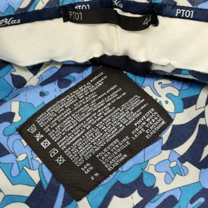 【中古】ピーティーゼロウーノ PT01 San Blas ストレッチ ポリエステルウール ドレススラックスパンツ ダークネイビー【サイズ44】【 状態ランクB 】【 メンズ 】