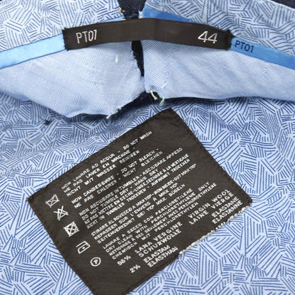 【中古】ピーティーゼロウーノ PT01 ストレッチ ウール ドレススラックスパンツ ネイビー【サイズ44】【 状態ランクC 】【 メンズ 】