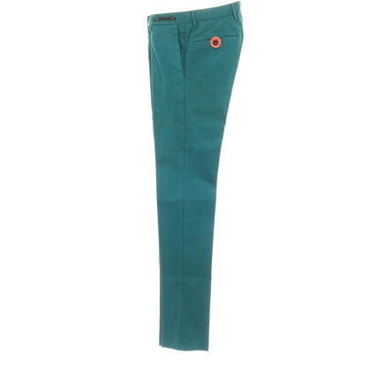 【中古】ピーティーゼロウーノ PT01 TICKET PLEASE ストレッチ コットン カジュアルスラックスパンツ ブルーグリーン系【サイズ44】【 状態ランクB 】【 メンズ 】