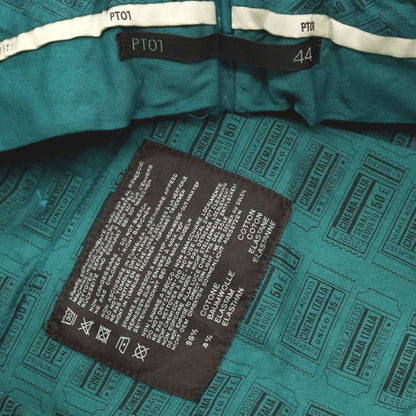 【中古】ピーティーゼロウーノ PT01 TICKET PLEASE ストレッチ コットン カジュアルスラックスパンツ ブルーグリーン系【サイズ44】【 状態ランクB 】【 メンズ 】