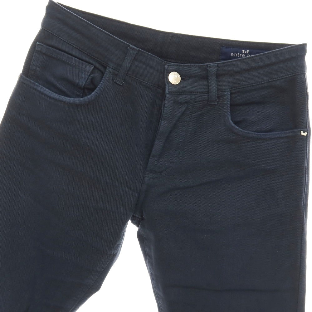 【中古】アントレアミ ENTRE AMIS ストレッチ ツイルコットン 5ポケットパンツ ネイビー【サイズ29】【 状態ランクC 】【 メンズ 】