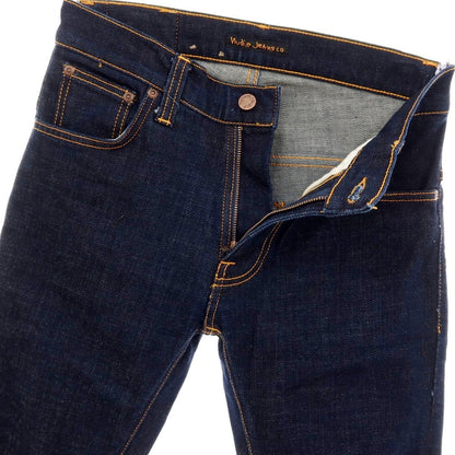 【SALE30%OFF/返品不可】【中古】ヌーディージーンズ Nudie Jeans ストレッチ コットン デニムパンツ ジーンズ ネイビー【 サイズ30 】【 状態ランクB 】【 メンズ 】 [APD]