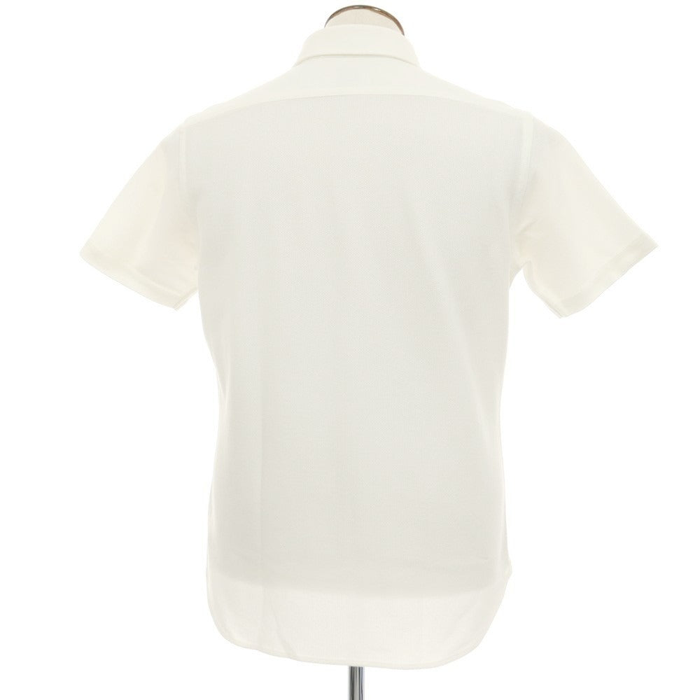 【中古】ビームスエフ BEAMS F ポリエステルコットン ワイドカラー 半袖シャツ ホワイト【サイズL】【 状態ランクA 】【 メンズ 】