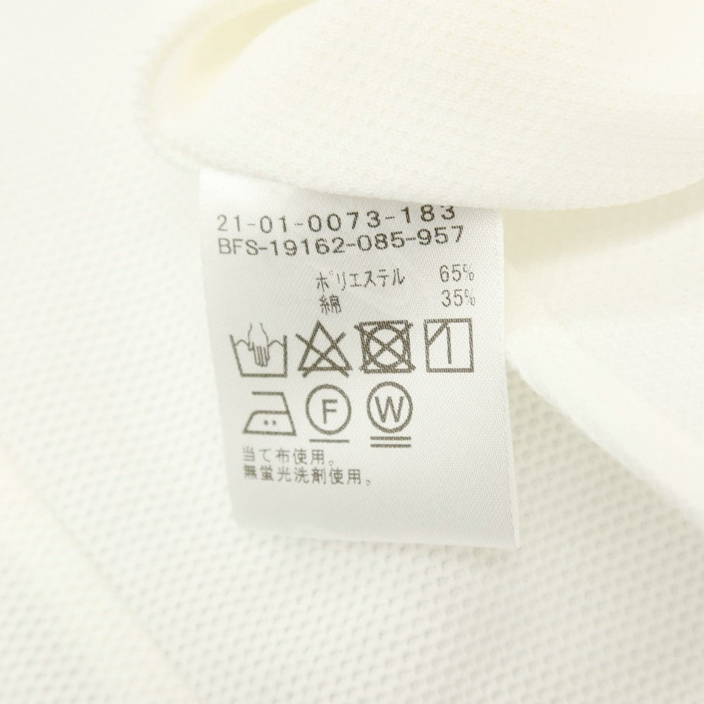 【中古】ビームスエフ BEAMS F ポリエステルコットン ワイドカラー 半袖シャツ ホワイト【サイズL】【 状態ランクA 】【 メンズ 】
