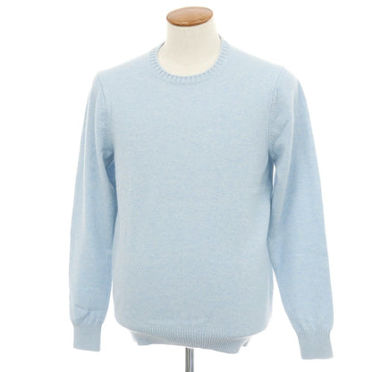 【中古】ブリッラ ペル イル グスト Brilla per il gusto カシミヤ クルーネック プルオーバーニット ライトブルー【サイズL】【 状態ランクB 】【 メンズ 】