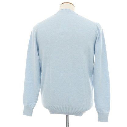 【中古】ブリッラ ペル イル グスト Brilla per il gusto カシミヤ クルーネック プルオーバーニット ライトブルー【サイズL】【 状態ランクB 】【 メンズ 】