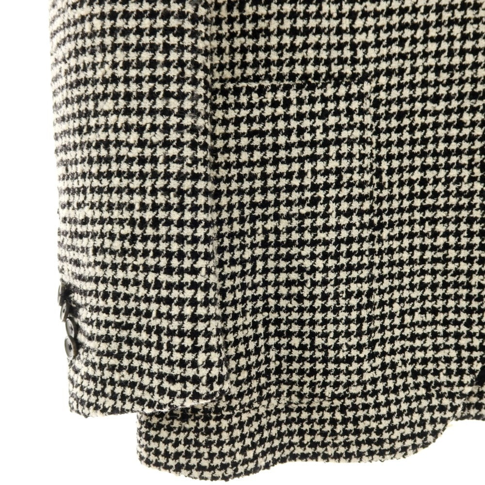【中古】タリアトーレ TAGLIATORE Brilla per il gusto別注 ウールナイロンポリウレタン ハウンドトゥース テーラードジャケット ブラックxホワイト【サイズ44】【 状態ランクB 】【 メンズ 】